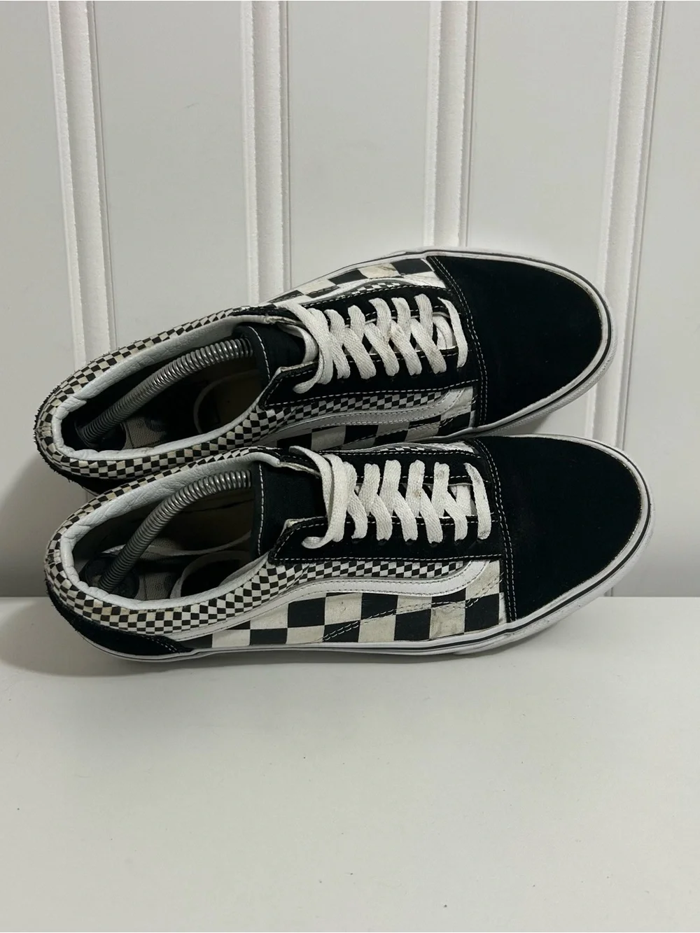 Vans Checkerboard Old Skool Sneakers - Black & White
